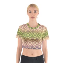 Ethnic Seamless Pattern Cotton Crop Top by FloraaplusDesign