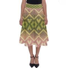 Ethnic Seamless Pattern Perfect Length Midi Skirt by FloraaplusDesign