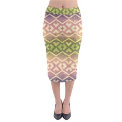 Ethnic Seamless Pattern Midi Pencil Skirt by FloraaplusDesign