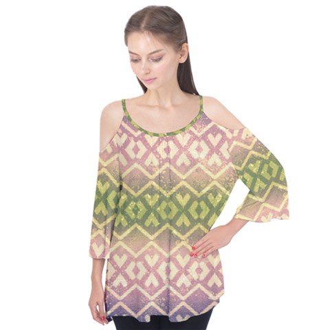 Ethnic Seamless Pattern Flutter Tees by FloraaplusDesign