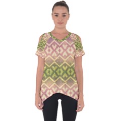 Ethnic Seamless Pattern Cut Out Side Drop Tee by FloraaplusDesign