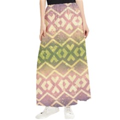 Ethnic Seamless Pattern Maxi Chiffon Skirt by FloraaplusDesign