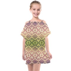 Ethnic Seamless Pattern Kids  One Piece Chiffon Dress by FloraaplusDesign