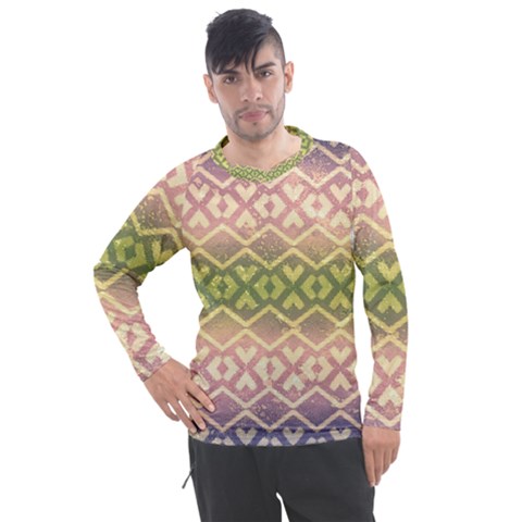 Ethnic Seamless Pattern Men s Pique Long Sleeve Tee by FloraaplusDesign