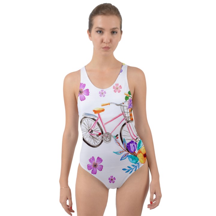 Cycle Ride Cut-Out Back One Piece Swimsuit