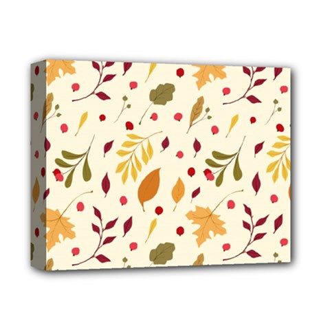 Pretty Leaves Pattern Deluxe Canvas 14  X 11  (stretched) by designsbymallika