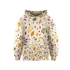 Pretty Leaves Pattern Kids  Pullover Hoodie by designsbymallika