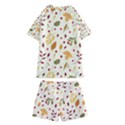 Pretty Leaves Pattern Kids  Swim Tee and Shorts Set View2