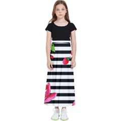 Black And White Stripes Kids  Skirt by designsbymallika