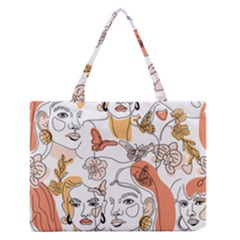 Lady Like Zipper Medium Tote Bag by designsbymallika