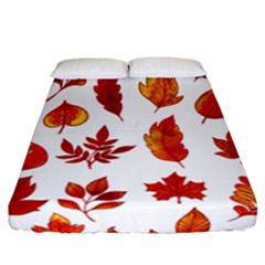 Autumn Pattern Fitted Sheet (california King Size) by designsbymallika