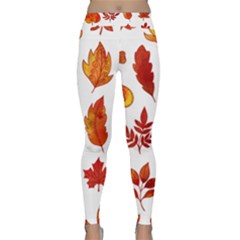 Autumn Pattern Classic Yoga Leggings by designsbymallika