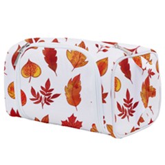 Autumn Pattern Toiletries Pouch by designsbymallika