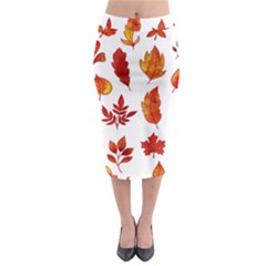 Autumn Pattern Midi Pencil Skirt by designsbymallika