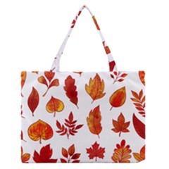 Autumn Pattern Zipper Medium Tote Bag by designsbymallika