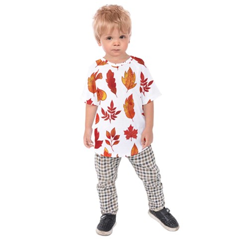 Autumn Pattern Kids  Raglan Tee by designsbymallika