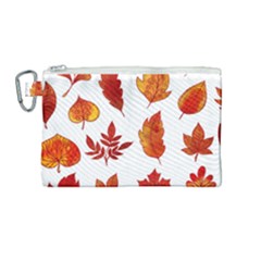 Autumn Pattern Canvas Cosmetic Bag (medium) by designsbymallika