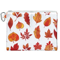 Autumn Pattern Canvas Cosmetic Bag (xxl) by designsbymallika