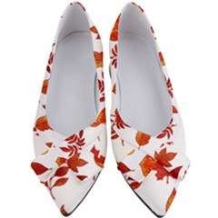 Autumn Pattern Women s Bow Heels by designsbymallika