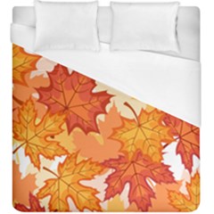 Autumn Leaves Pattern Duvet Cover (king Size) by designsbymallika