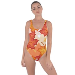 Autumn Leaves Pattern Bring Sexy Back Swimsuit by designsbymallika