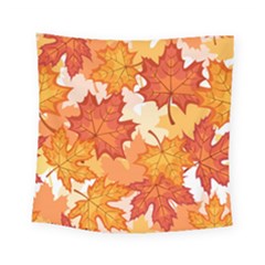 Autumn Leaves Pattern Square Tapestry (small) by designsbymallika