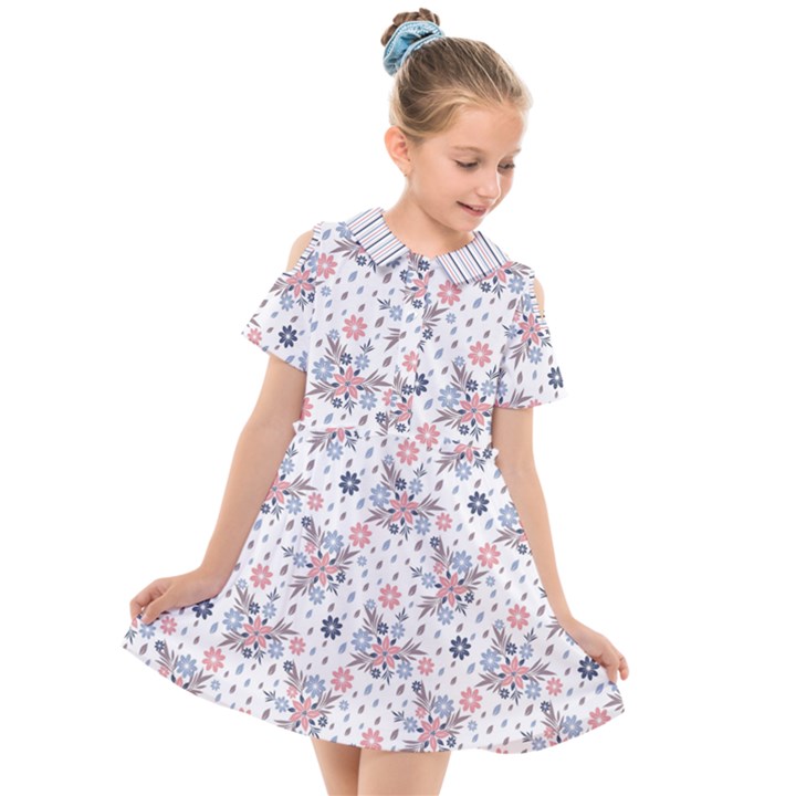 Tender Bouquet Kids  Short Sleeve Shirt Dress