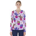 Cactus Love 4 V-Neck Long Sleeve Top View1