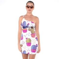 Cactus Love 4 One Soulder Bodycon Dress by designsbymallika