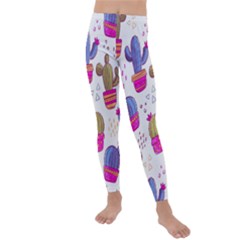 Cactus Love 4 Kids  Lightweight Velour Leggings by designsbymallika