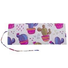 Cactus Love 4 Roll Up Canvas Pencil Holder (s) by designsbymallika