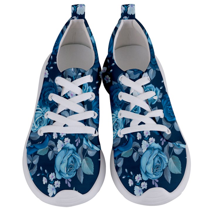 Blue Floral Print  Women s Lightweight Sports Shoes