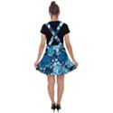 Blue Floral Print  Velvet Suspender Skater Skirt View2