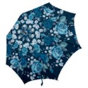 Blue Floral Print  Hook Handle Umbrellas (Large) View2