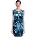 Blue Floral Print  Classic Sleeveless Midi Dress View1