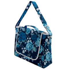 Blue Floral Print  Box Up Messenger Bag