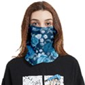 Blue Floral Print  Face Covering Bandana (Two Sides) View1