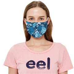 Blue Floral Print  Cloth Face Mask (adult)