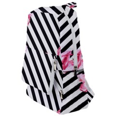 Pink Floral Stripes Travelers  Backpack by designsbymallika