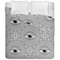 Eye Pattern Duvet Cover Double Side (california King Size) by designsbymallika