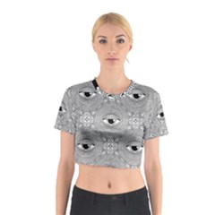 Eye Pattern Cotton Crop Top by designsbymallika