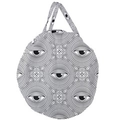 Eye Pattern Giant Round Zipper Tote by designsbymallika