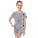 Eye Pattern Kids  Mesh Tee and Shorts Set View1