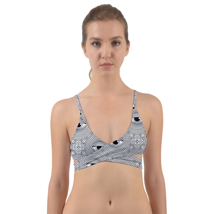 Eye Pattern Wrap Around Bikini Top