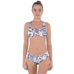 Baatik Print 5 Criss Cross Bikini Set by designsbymallika