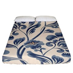 Baatik Print 5 Fitted Sheet (king Size) by designsbymallika