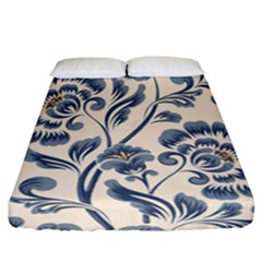 Baatik Print 5 Fitted Sheet (california King Size) by designsbymallika