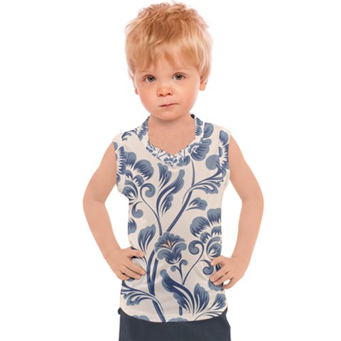 Baatik Print 5 Kids  Sport Tank Top by designsbymallika