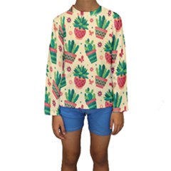 Cactus Love  Kids  Long Sleeve Swimwear