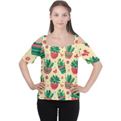 Cactus Love  Cutout Shoulder Tee